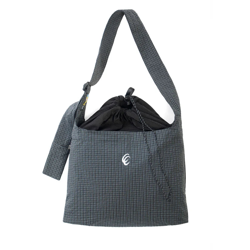 CC Nylon Grid Crossbody Bag - Black