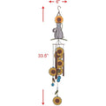 Cat and Sunflower Hand Painted Metal Wind Chime