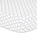 Grey Lattice Fitted Crib Sheet