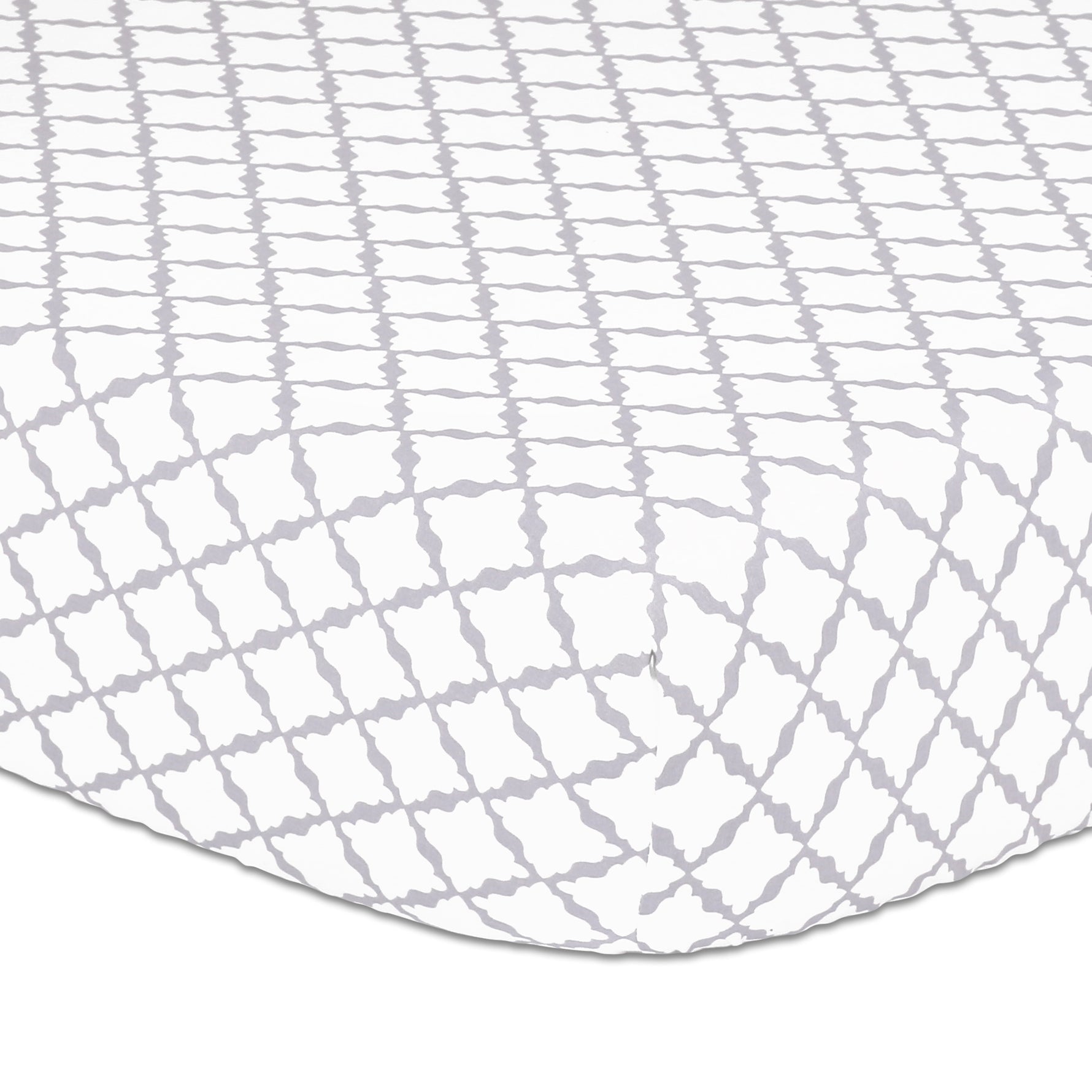Grey Lattice Fitted Crib Sheet