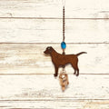 Labrador Single Rusty Metal Bell Chime